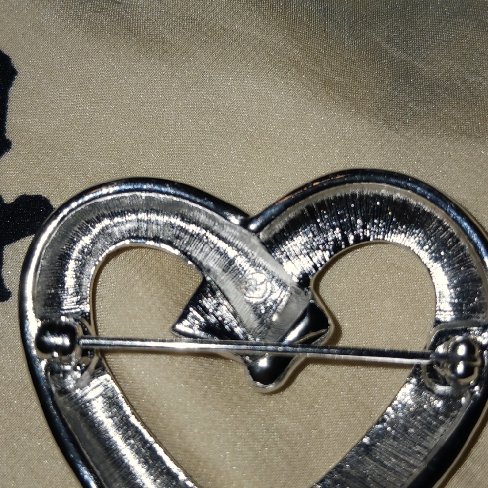 Swarovski Crystal Heart Brooch - Picture 4 of 6